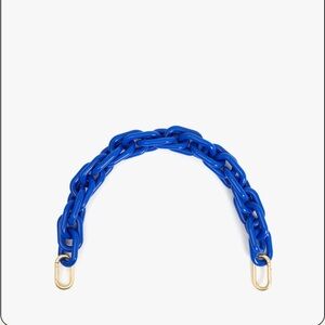 Clare V Shortie Bag Strap Resin Cobalt Blue